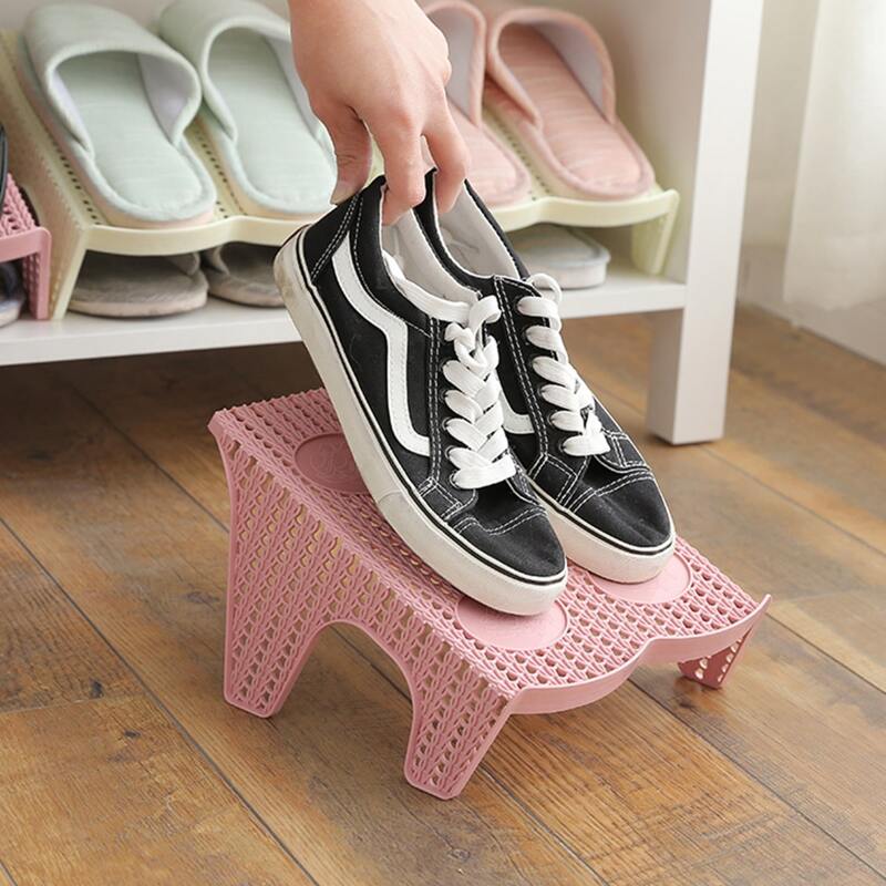 

1pc Convenient Two Layer Shoe Storage Holder, Multicolor