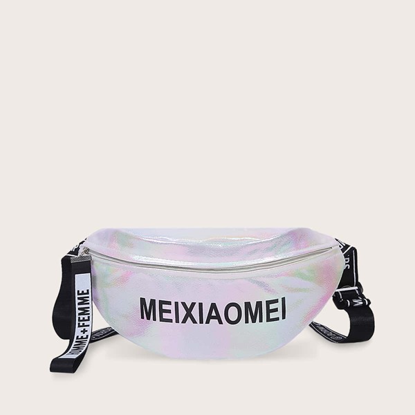 

Girls Letter Graphic Fanny Pack, Multicolor