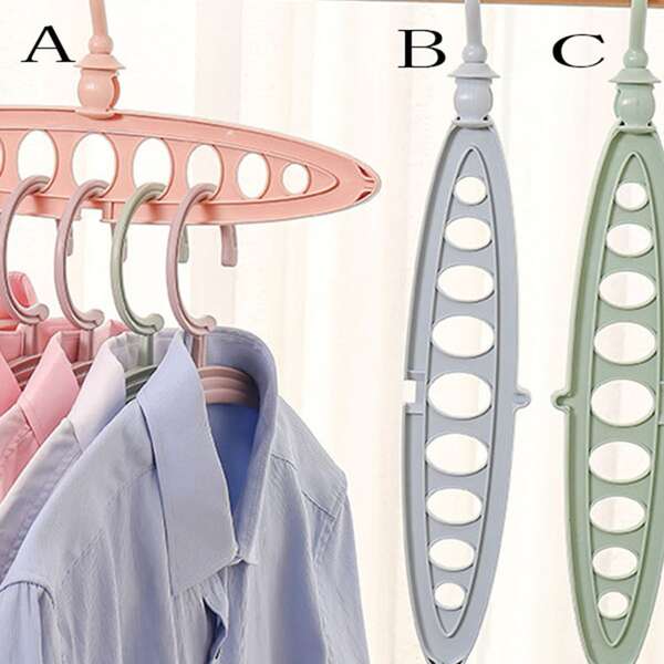

1pc 9 Holes Rotatable Hanger, Multicolor