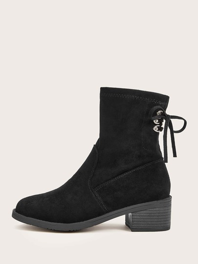 Tie Back Chunky Boots