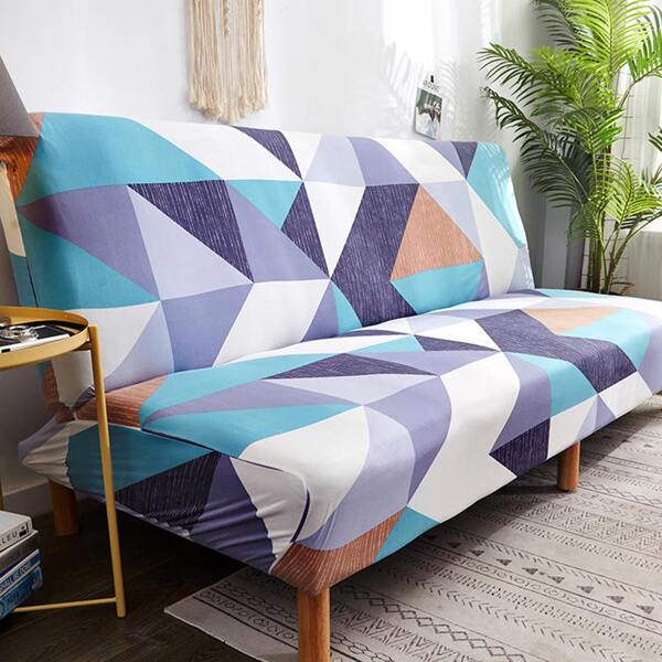 

1pc Geometric Pattern Stretchy Sofa Cover, Multicolor