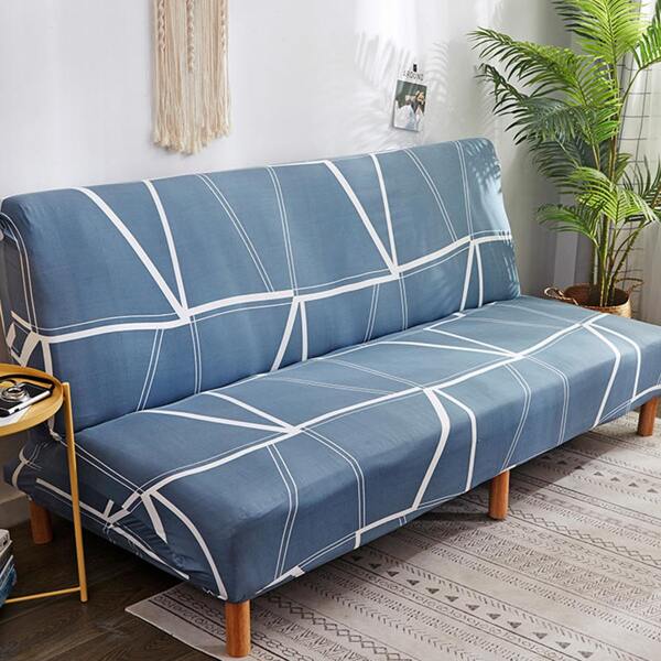 

1pc Geometric Pattern Stretchy Sofa Cover, Blue