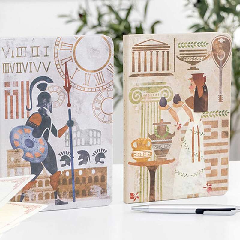 

1pack Random Vintage Figure Graphic Cover Notebook