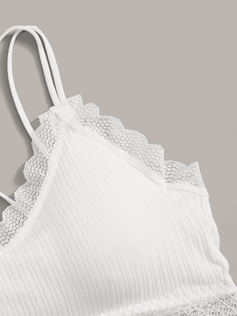 Floral Lace Crisscross Bralette Lingerie