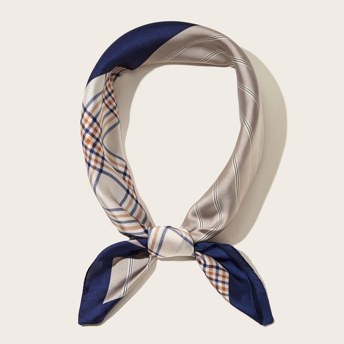 

Plaid Striped Pattern Bandana, Multicolor
