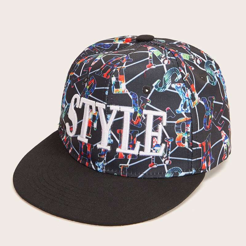 

Guys Letter Embroidery Baseball Cap, Multicolor