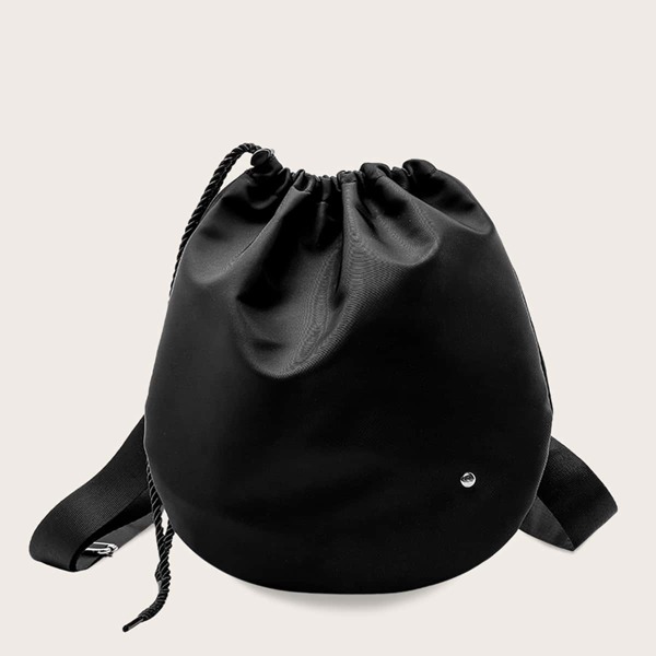 

Minimalist Crossbody Bag With Drawstring, Black