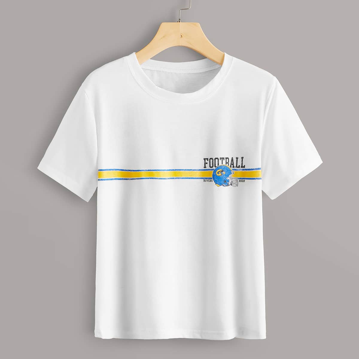 

Letter Graphic Short Sleeve Tee, White
