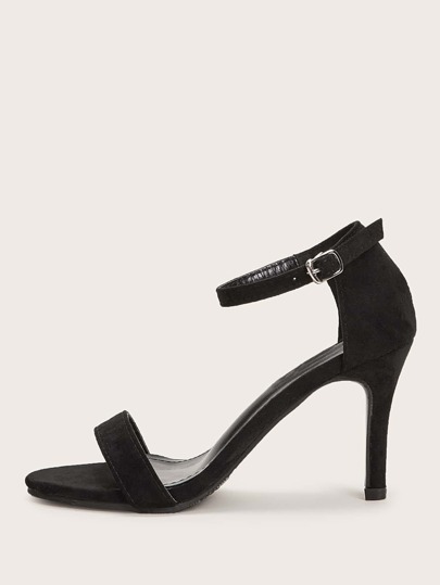 Open Toe Ankle Strap Stiletto Heels