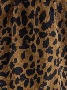 Leopard Corduroy Tote Bag - Multicolor - View 4