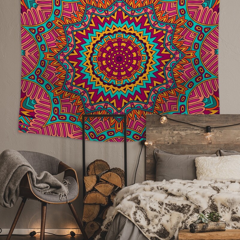 

Boho Lotus Print Tapestry