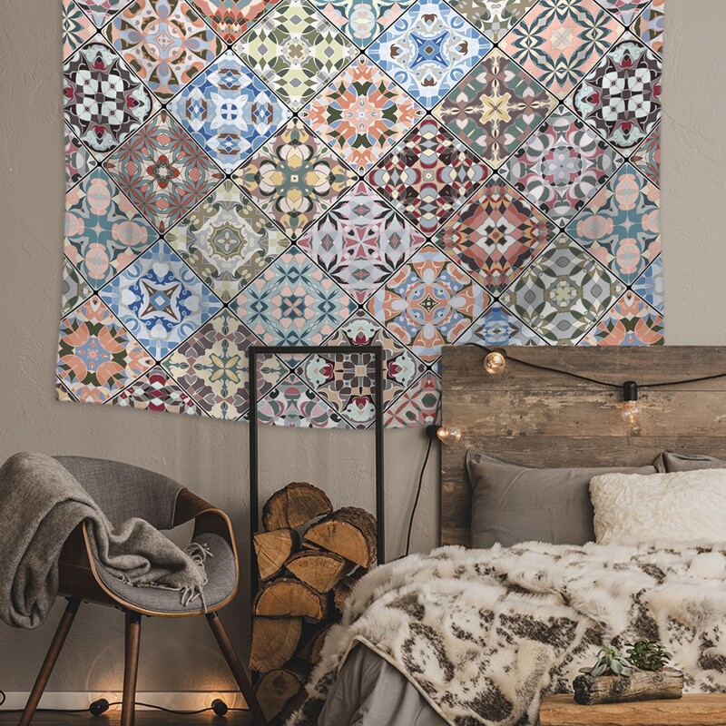

Boho Pattern Print Tapestry