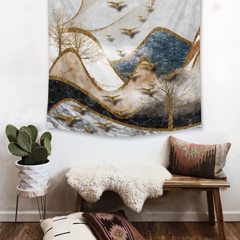 

Marble Pattern Hill Print Tapestry