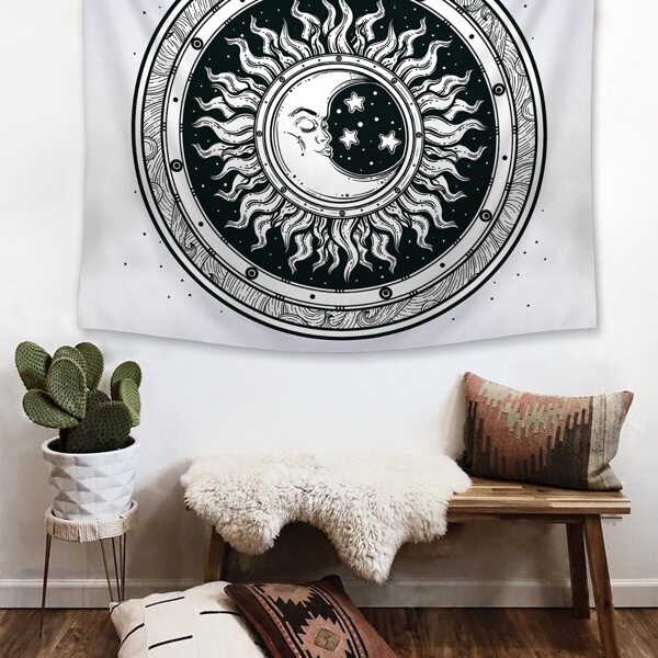 

Moon & Star Print Tapestry