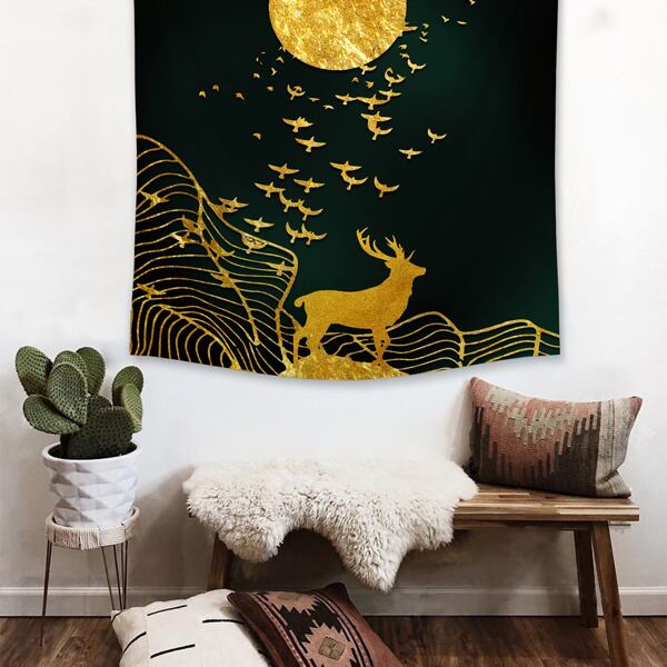 

Moon & Elk Print Tapestry