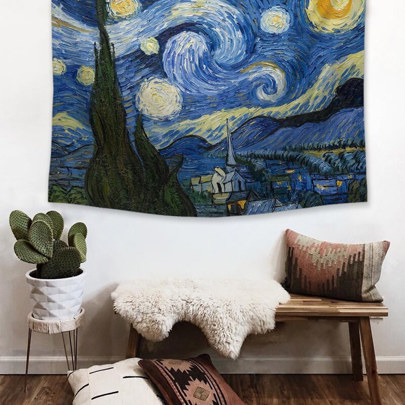 

Oil Painting Print Tapestry, Multicolor