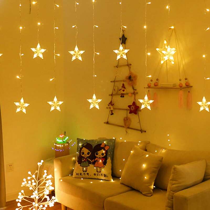 

4M 150pcs Star Shaped String Light, Yellow