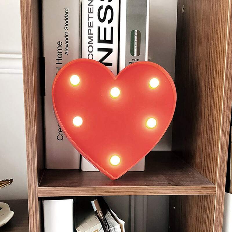 

Heart Shaped Night Light, Red