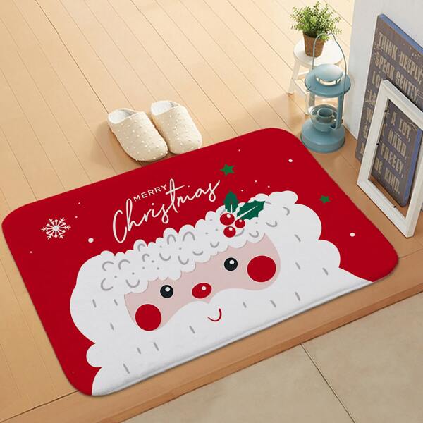 

1pc Christmas Pattern Floor Mat, Multicolor