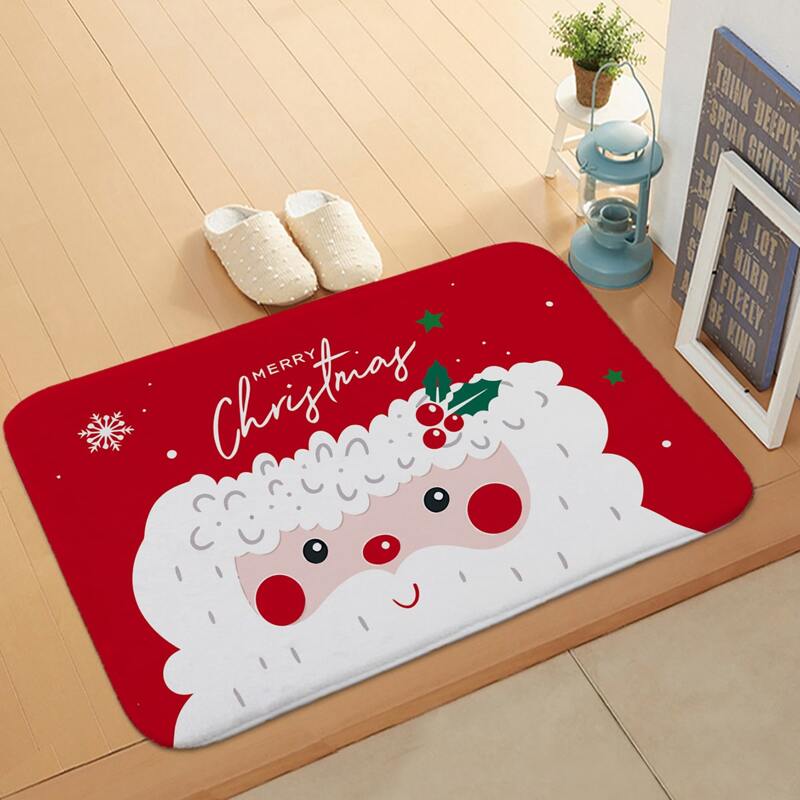 

1pc Christmas Pattern Floor Mat, Multicolor