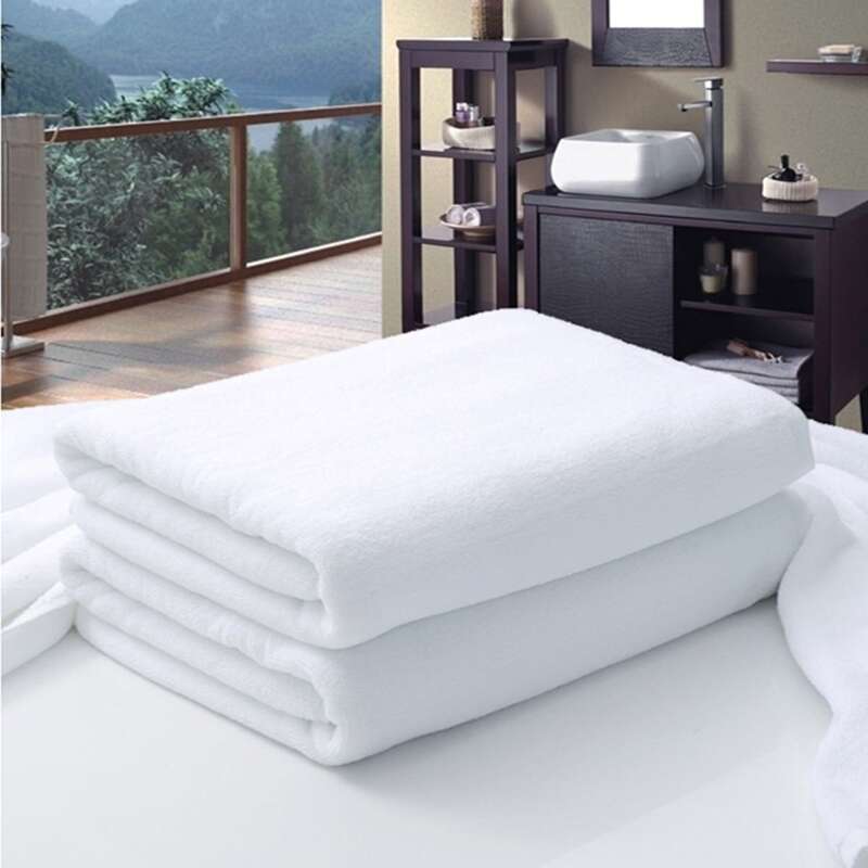 

1pc Plain Bath Towel, White