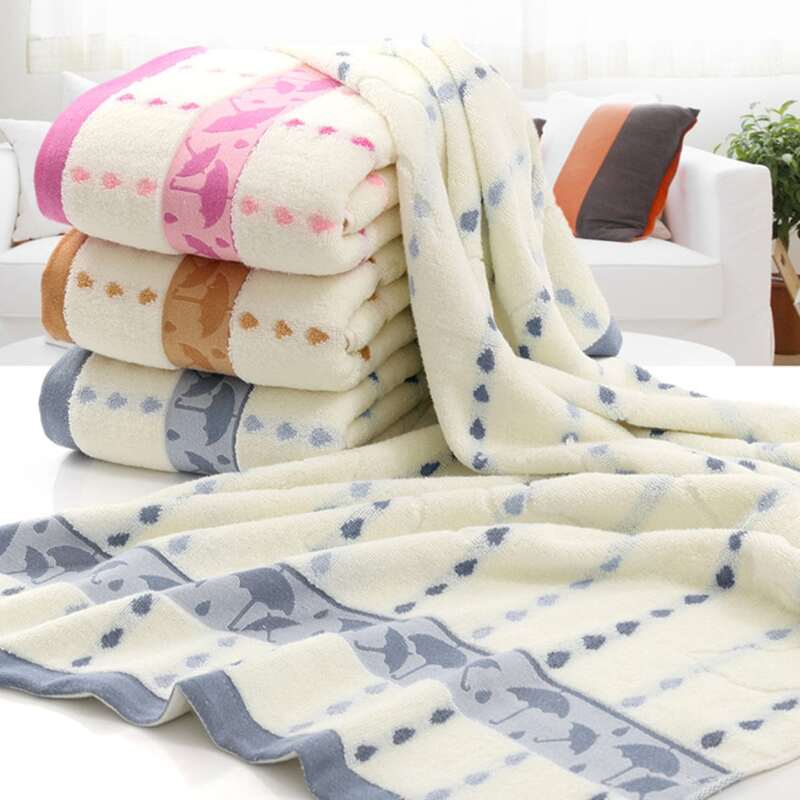 

1pc Raindrop Print Bath Towel, Multicolor