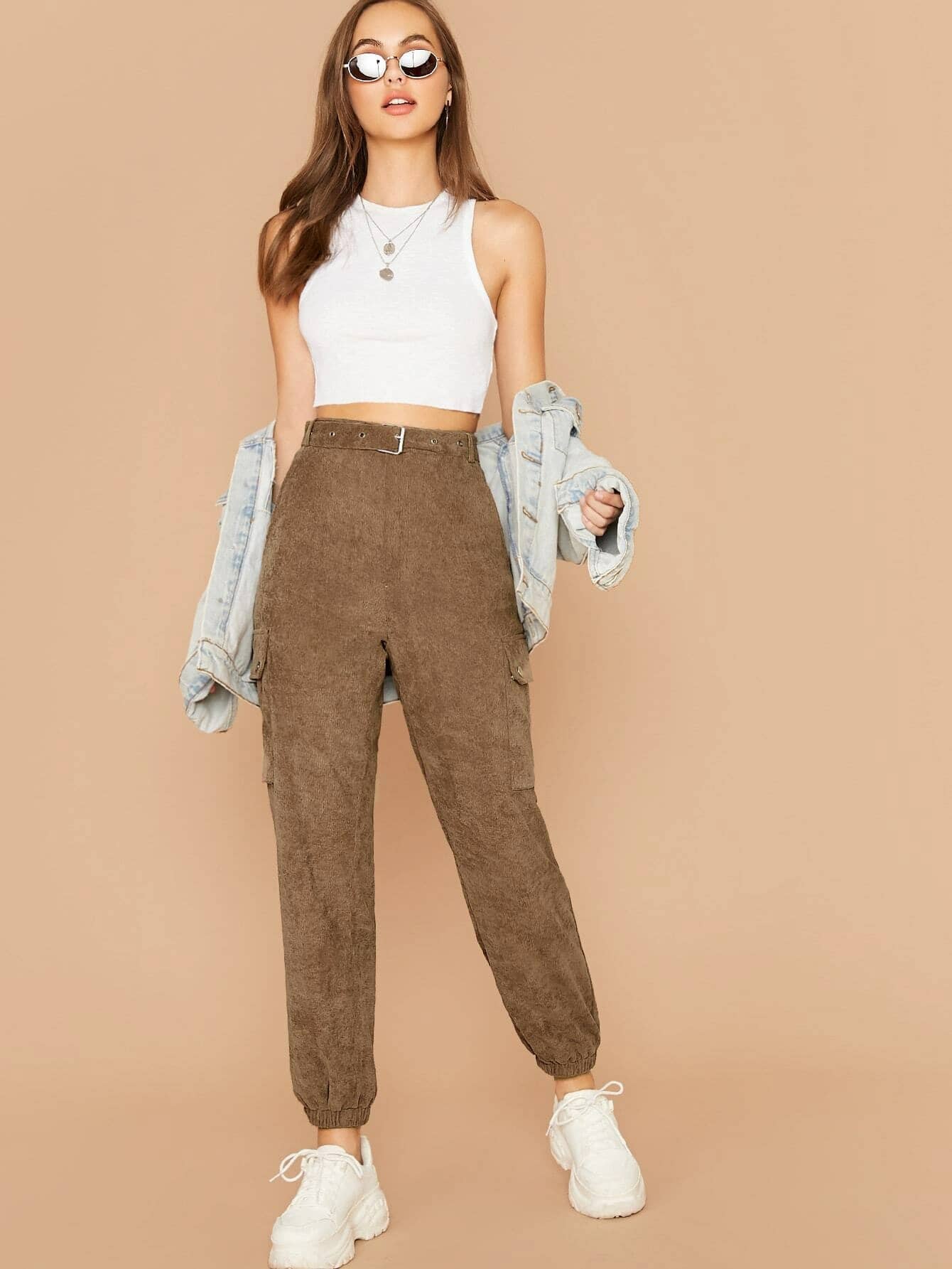 Shein pantalon velours Clearance