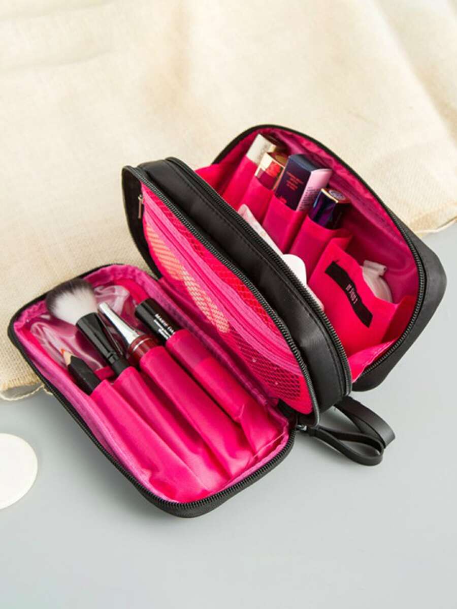 1pc Portable Travel Cosmetic Storage Bag, Multifunction Toiletry Bag For Travel - Multicolor - View 1