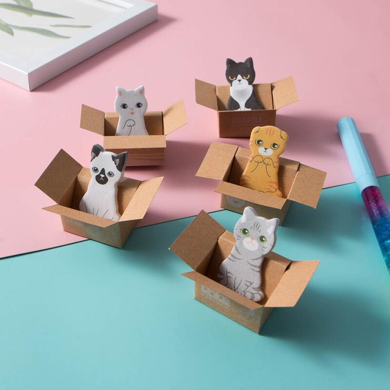 

30sheets Carton Cat Shape Sticky Note