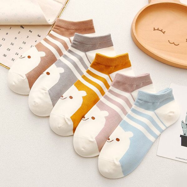 

Носки с оригинальным принтом 5 пар, Многоцветный