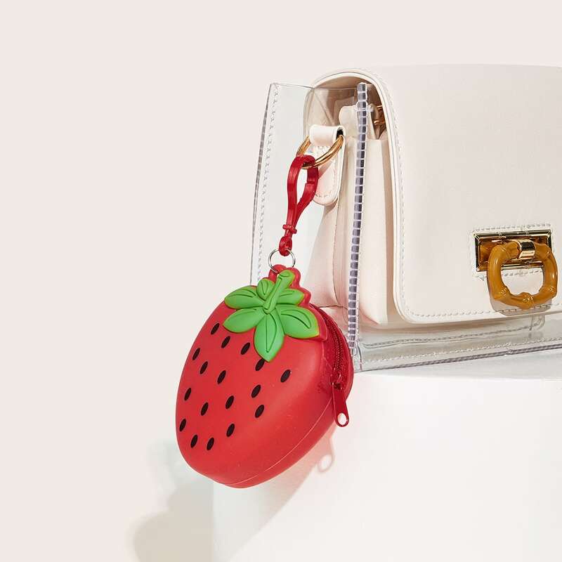 

Strawberry Charm Bag Accessory, Red