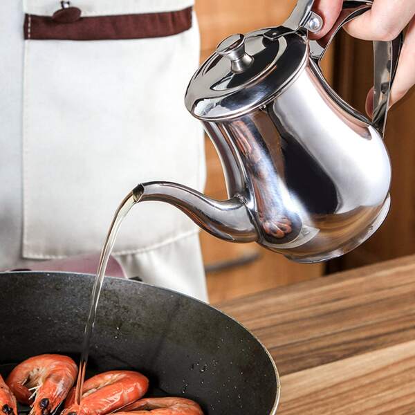 

Stainless Steel Leak Proof Soy Sauce Pot, Silver