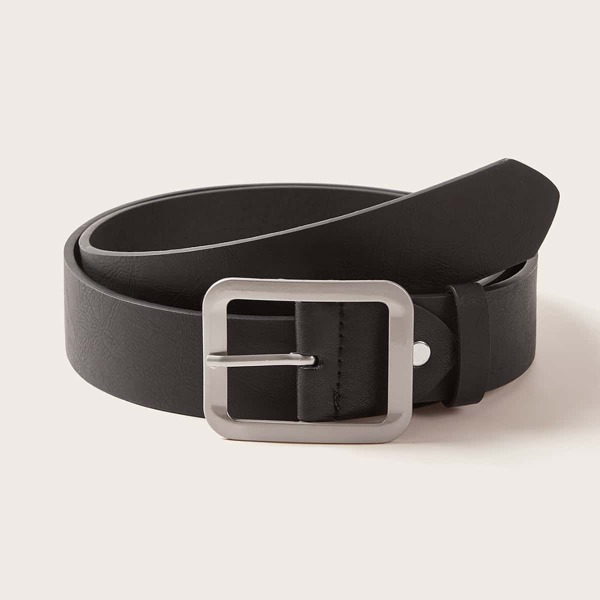 

Men Pu Buckle Belt, Black