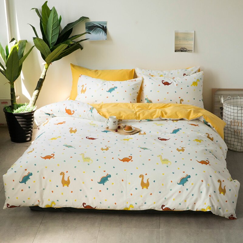 

Cute Dinosaur Print Sheet Set, Multicolor