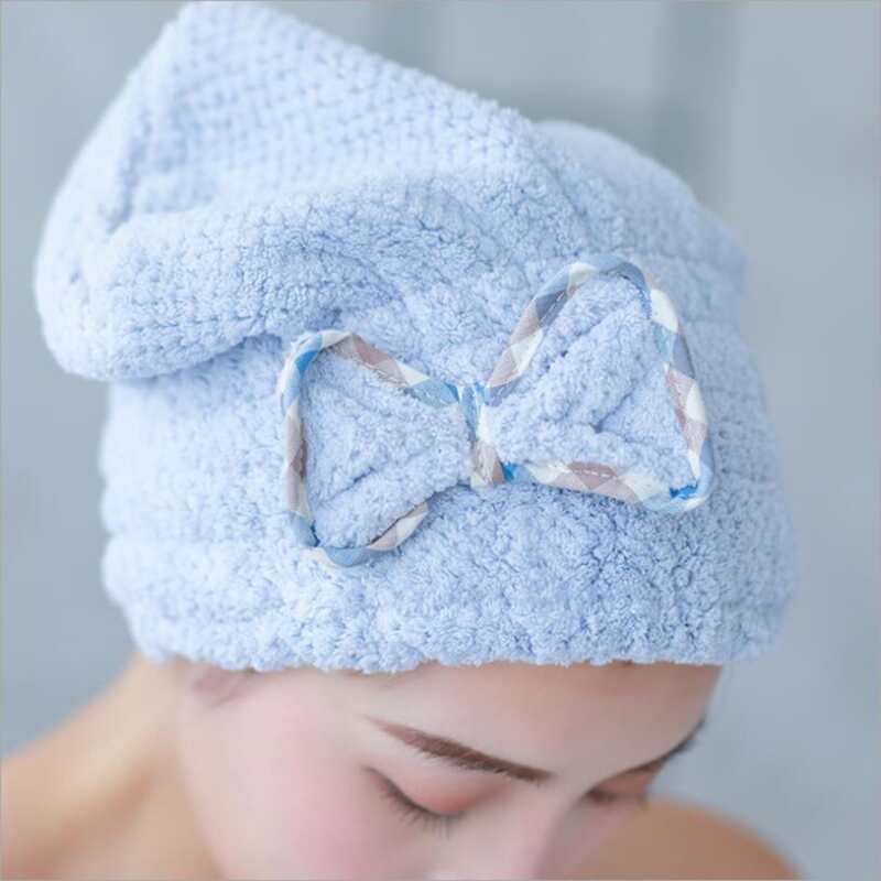 

1pack Bow Decor Hair Drying Cap, Multicolor