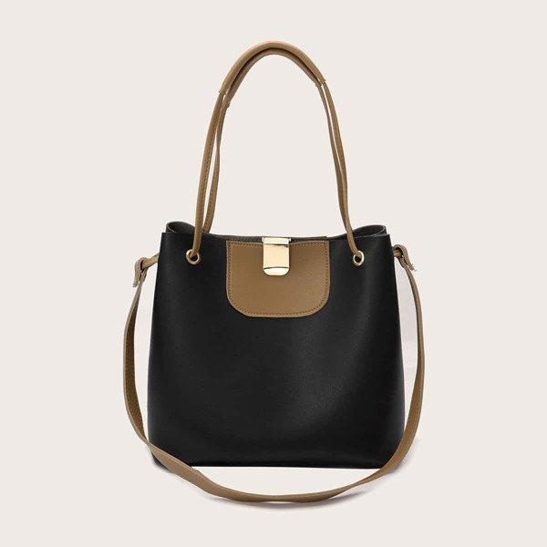 

Minimalist Tote Bag With Inner Pouch, Black
