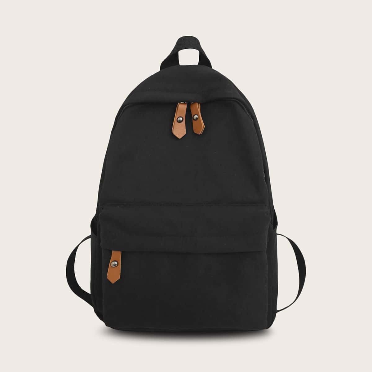 

Minimalist Pocket Front Backpack, Black
