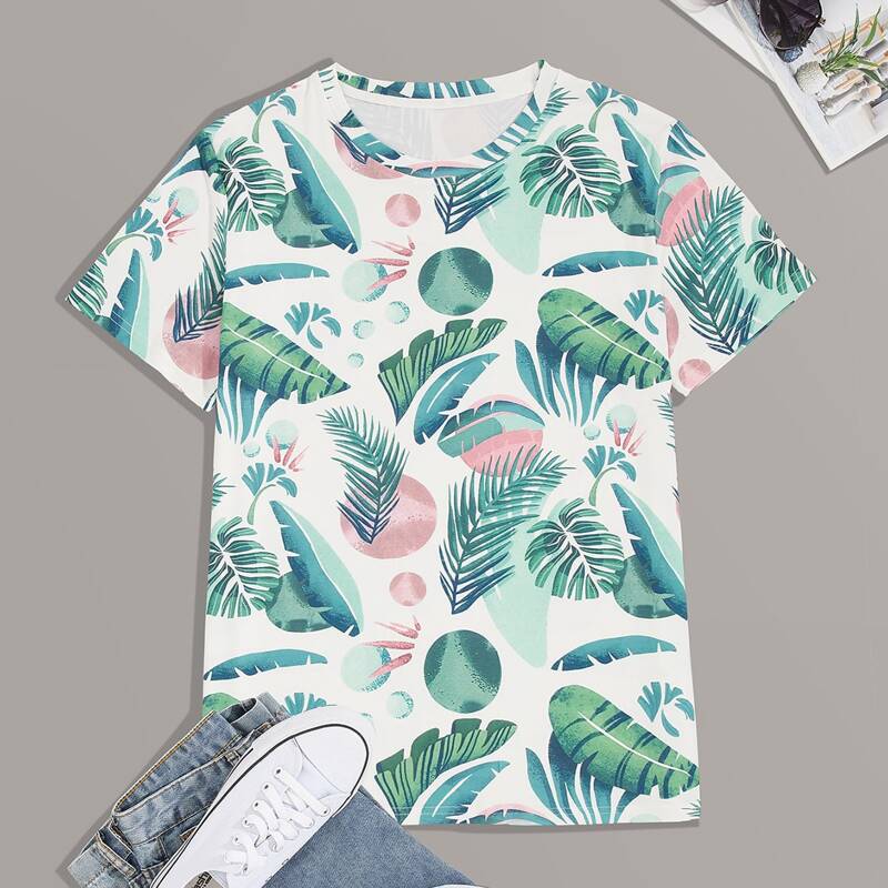 

Guys Tropical Print Tee, Multicolor