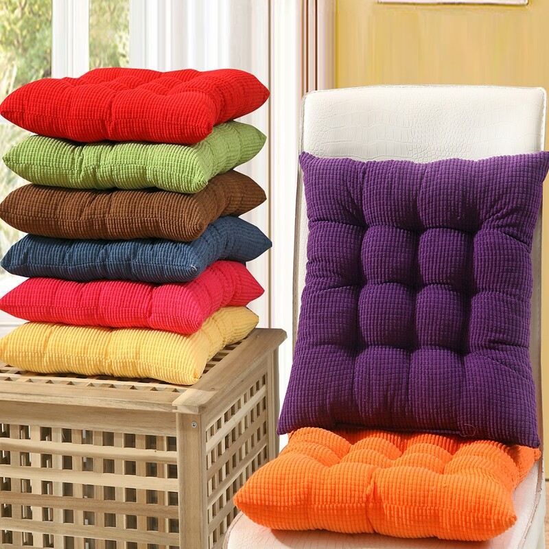 

1pc Soft Thick Square Chair Pad, Multicolor