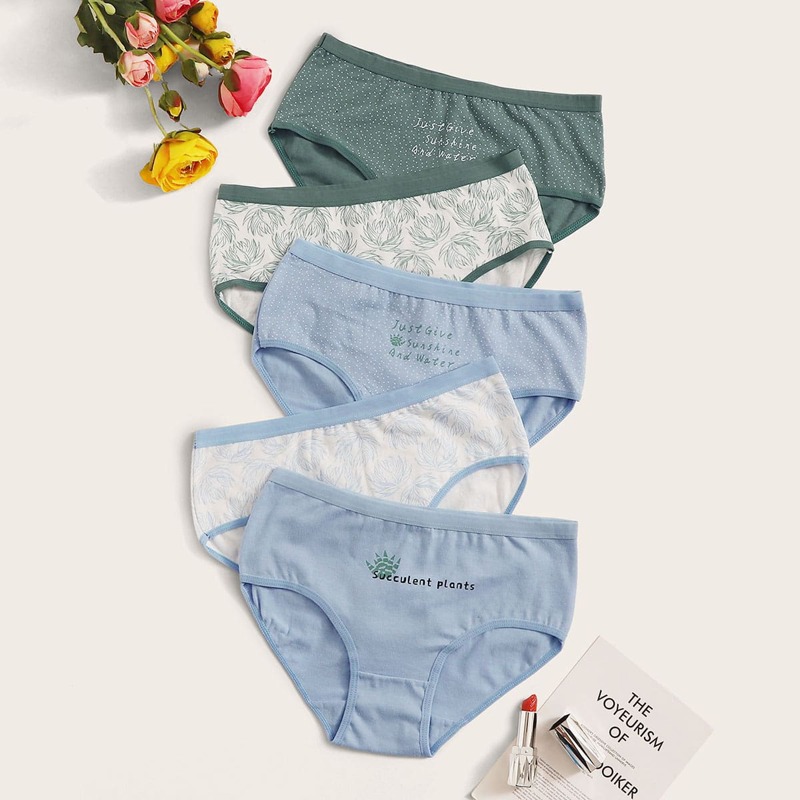 

5pack Mixed Print Panty Set, Multicolor