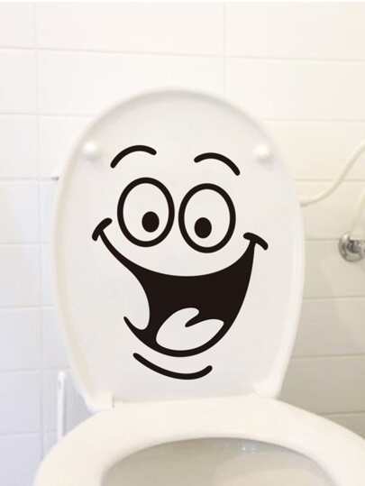 cartoon graphic closestool sticker