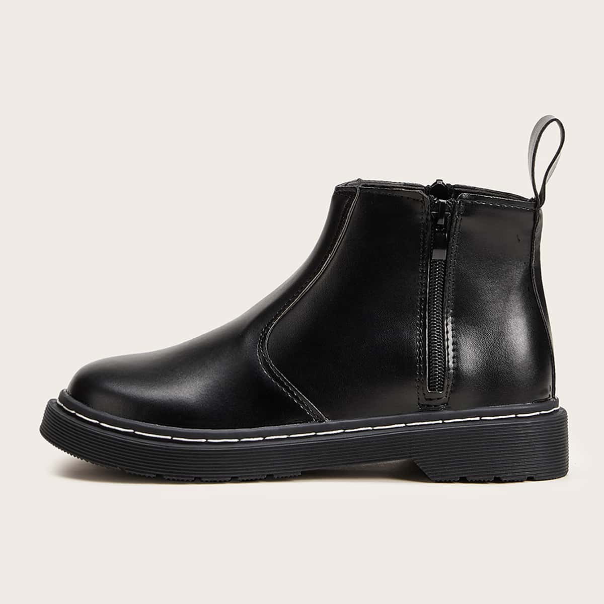 

Side Zip Ankle Boots, Black