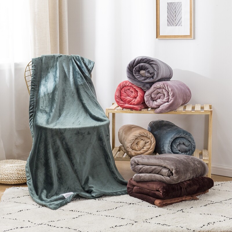

1pc Solid Color Blanket, Multicolor