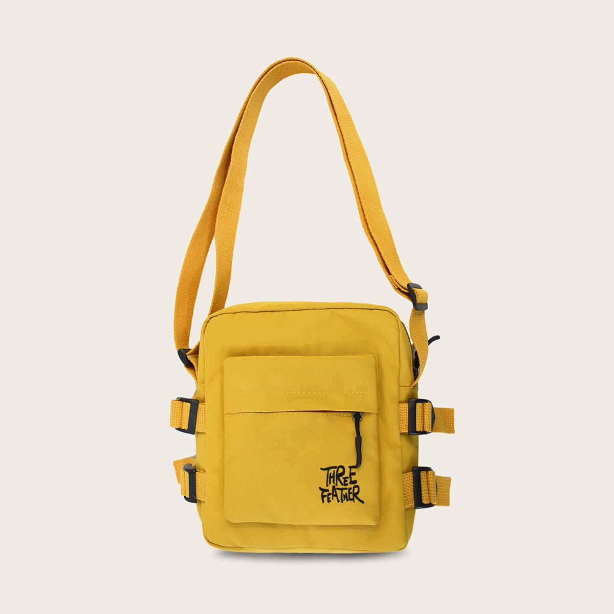 

Guys Letter Graphic Canvas Crossbody Bag, Yellow