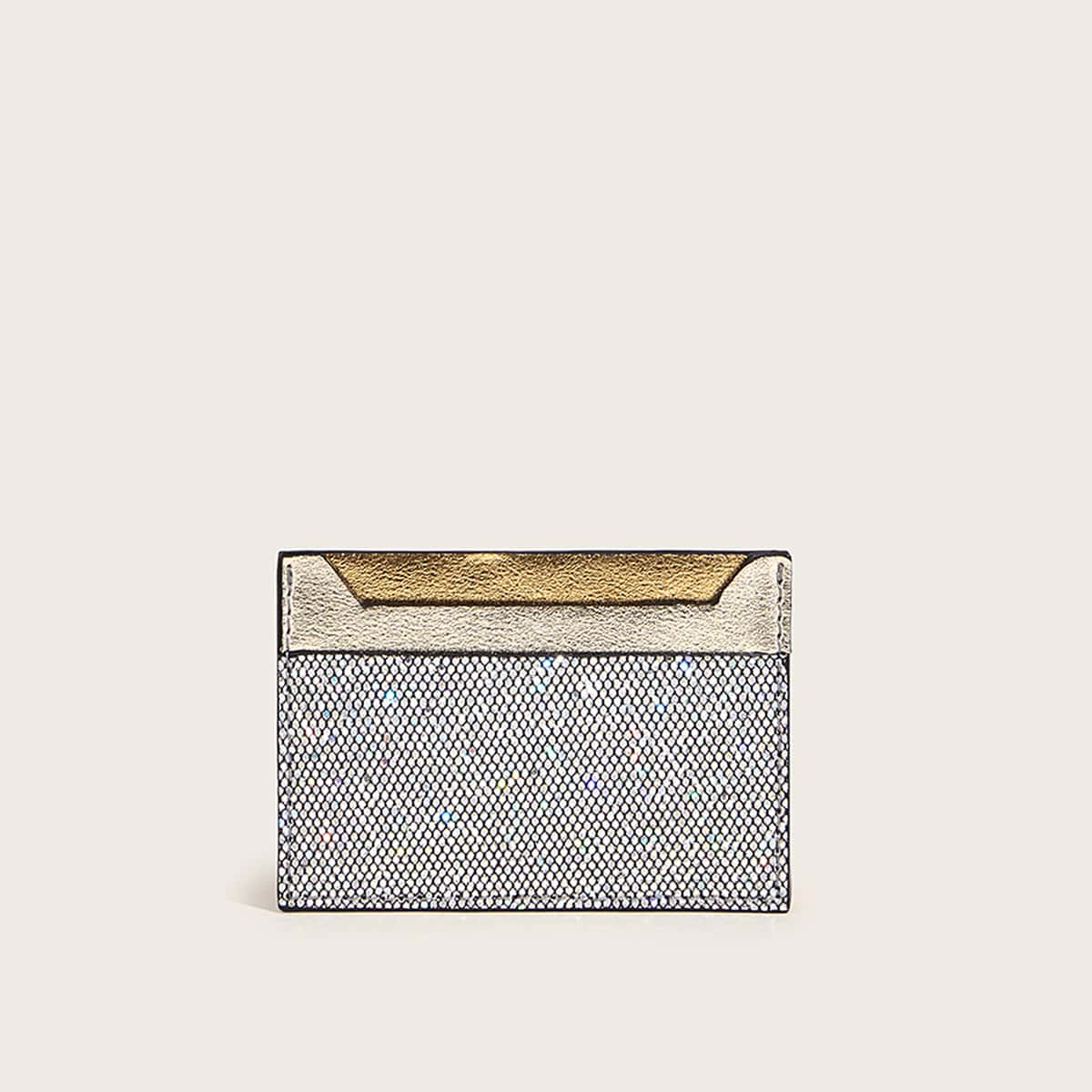 

Metallic Detail Card Case, Silver