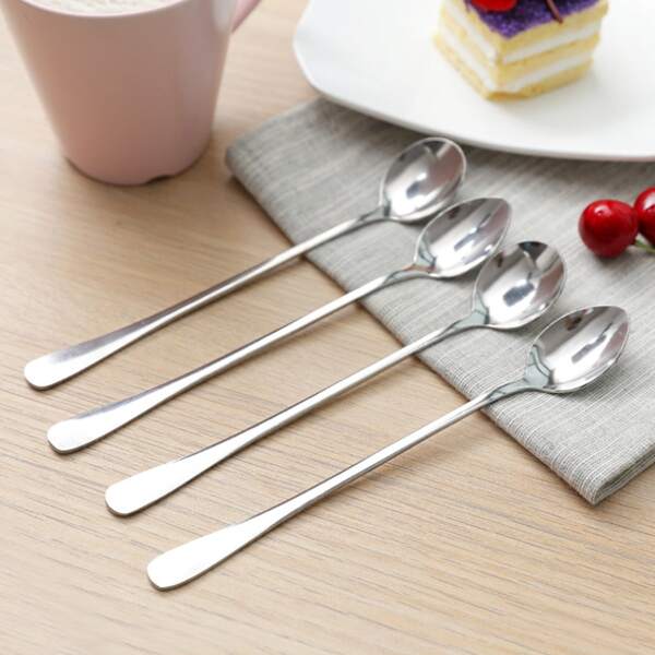 

2pcs Stainless Steel Spoon, Multicolor