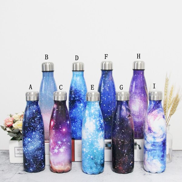 

1pc Starry Pattern Vacuum Cup, Multicolor