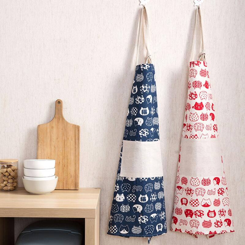 

1pc Cat Print Apron, Multicolor
