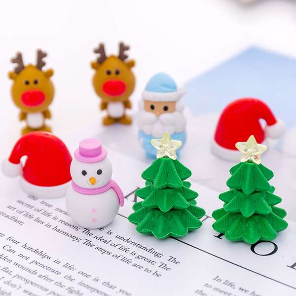 

6pcs Christmas Eraser