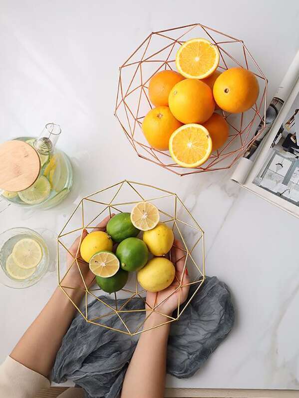 

1pc Iron Fruit Basket, Multicolor